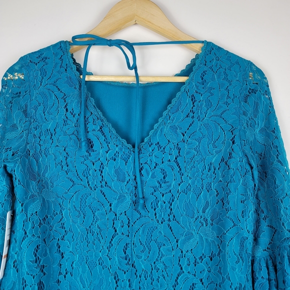 NWT Laundry by Shelly Segal Cocktail Dress Enamel Blue size 2 - Picture 7 of 10